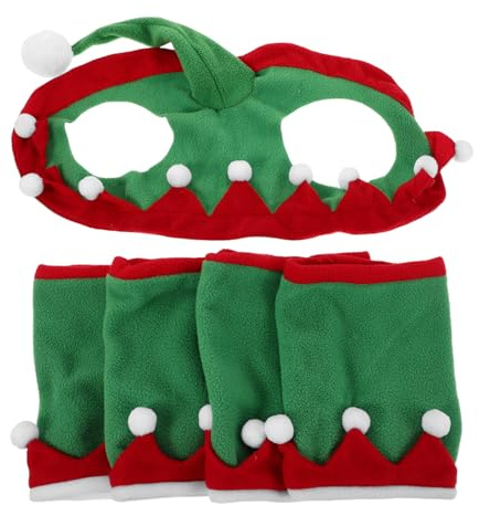 VILLFUL Pferdehut Und Beinwickel-Set Für Damen Pferdekostüm Für Erwachsene Weihnachtszubehör Für Pferde Schutz Für Training Und Feste