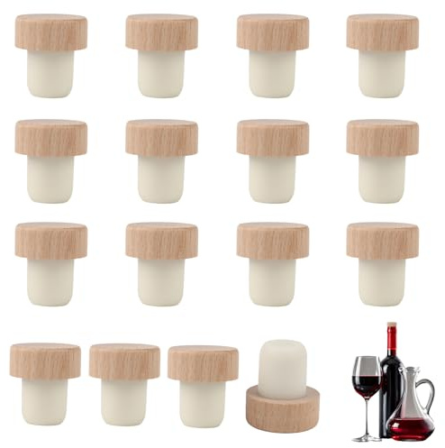 Nexaflow 16 Piezas Tapones En Forma De T Para Botellas De Vino | Tapones De Corcho, Tapones Para Botellas De Cristal, tapones de botellas,Reemplazo De Tapones De Madera Para Botellas De Vino