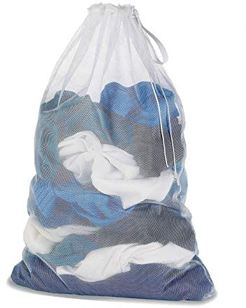 DoGeek Bolsas de Malla de Lavandería Bolsas de Lavado para Ropa Interior, Calcetines,Sujetadores, Camiseta,Ropa de Bebé (Blanco, 1 pc)