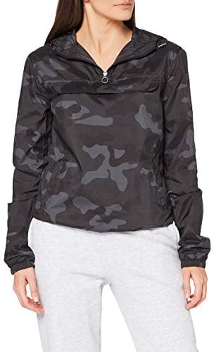 Urban Classics Damen Jacke Ladies Camo Pullover TB2015, Gr. Small (Herstellergröße: S), Mehrfarbig (Darkcamo 00707)