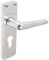Pair of Polished Aluminium Euro Lock Lever Door Handles | Suitable for All Internal Doors