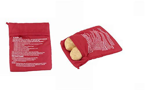 Microwave Potato Bag Potato Express Pouch Oven Baked Fast Reusable Cook,Pack of 2
