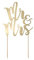 DaLoKu Cake Topper Kuchendekoration Tortenfigur Hochzeit Geburtstag Silvester, Größe: Mr & Mrs Gold