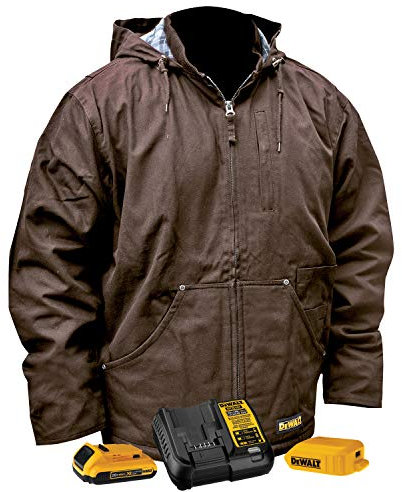 DEWALT DCHJ076A Heated Heavy Duty Work Coat Kit with 2.0Ah Battery and Charger