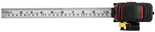 TAJIMA Tape Measure - SAE & Metric Scale 25ft/7.5m x 1.1 inch GS-Lock Measuring Tape with Acrylic Coated Blade & Safety Belt Holder - GSSF-25/7.5MBW