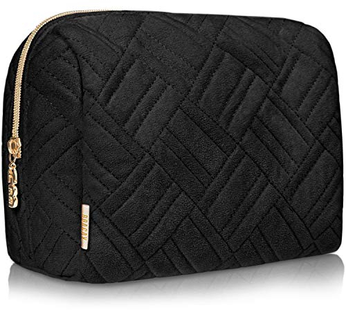 BOACAY Große Make-up-Tasche, Reise Kosmetiktasche für Damen, Mädchen & Kinder, Schminktasche & Organizer für Geldbörse, Tragbare Kulturbeutel (Large 1) Panther Black