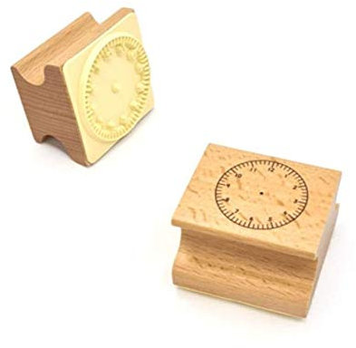 Amazing child Montessori Mini-Holz-Uhr-Stempel (45 mm Zifferblatt)