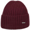 Stetson Varnell Kaschmirmütze Damen/Herren One Size (ca. 55-61 cm) - 100% Kaschmir - Wintermütze - Breiter Umschlagrand - Kuschelig warm - Länge 22 cm - Strickmütze Herbst/Winter Bordeaux One Size