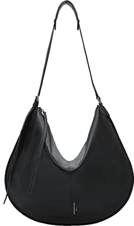 Liebeskind Berlin Damen Naomi Heavy Pebble Hobo L, Schwarz, Large (HxBxT 41.3cm x 51.7cm 0.5cm) EU