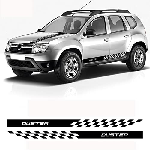 3 Pcs Racing Sport Door Side Stripes Skirt Sticker Car Hood Decal Accessories, For Renault Dacia Duster Arkana 2021