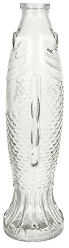 Homoyoyo Fisch Förmige Glasflasche Fischdealter Minimalistische Vase Fischgeformte Flaschen Fisch Glasflasche Klare Dekorative Flasche Kleine Glasvase Glaspflanzer Großes Fischbecken