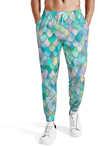 INZVKJLU Sweatpants for Men Joggers Pant 3D Printed Sports Pants Workout Pants with 2 Side Pockets, Style3, Medium