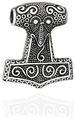 NKlaus Pendentif Marteau de Thor argent massif 925 argent 40x34mm Pendentif argent 10231