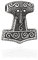 NKlaus Pendentif Marteau de Thor argent massif 925 argent 40x34mm Pendentif argent 10231