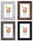 EXYGLO 4er-Set Bilderrahmen 10x15 cm mit Passepartout oder 13x18 cm ohne Passepartout, Rustikale Holz Fotorahmen 15x10 cm - Horizontal oder Vertikal für Wand- oder Tischausstellung, Multi Farben