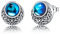 ZIPPICE Mondstein Ohrstecker 925 Sterling Silber Mondstein Ohrstecker für Damen Mondstein Filigran Ohrringe Mondstein Schmuck für Damen Mädchen Tochter