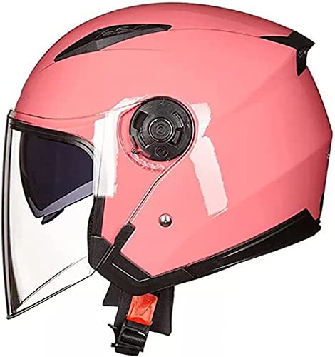 Casque Ouvert Demi-Casque De Moto Homologué Dot/ECE Casque Jet pour Homme Femme Casques Bols avec Visière Casque Semi Ouvert Dapté À La Conduite en Extérieur 2,M