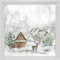 Alwayspon Statische Fensterfolie Privatsphäre, Doppelseitiger Fensteraufkleber, Anti-UV-Glasfolie für Weihnachtsdekoration, Winterwald Hütte Hirsch T052