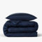 twenty:three Lyocell Bettwäsche (1x) 240x220 + (2X) 80x80 Midnight Blue - 100% Tencel - Gewonnen aus Eukalyptus - Hochwertig - Nachhaltig - Atmungsaktiv - Luxus - Hypoallergen