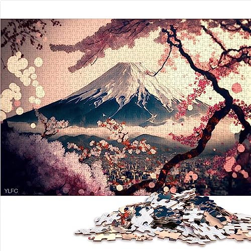 Mount Fuji Puzzles für Papppuzzles, 1000 teilige Puzzles für Erwachsene und Kinder ab 12 Jahren, Home Art Decor, 10,27 x 20,47 Zoll/26 x 38 cm.