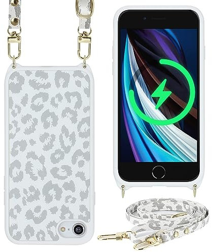 Ｈａｖａｙａ for iPhone 7 Hülle Kompatibel mit Magsafe für iPhone 8 Hülle iPhone SE(2020/2022) mit Band - weiß