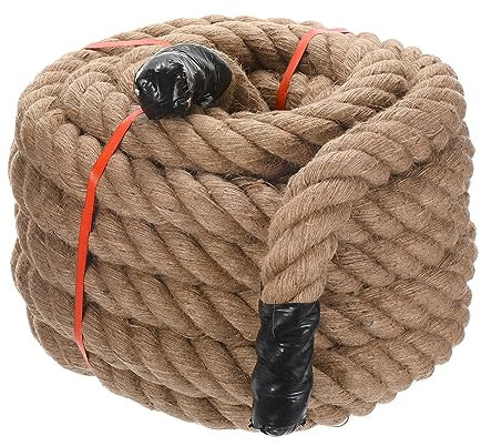 PATIKIL Corda Iuta 50mm x 15M Corda Juta Naturale Corda Spago Stretta Manila Corda Tela per Sport Gioco del Tiro alla Fune Barca Decorare Giardino