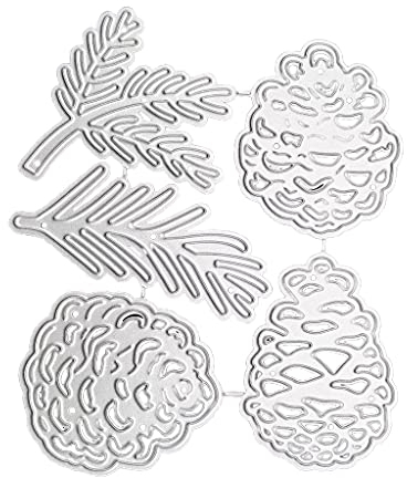 KieTeiiK Stanzschablonen,Weihnachten Tannenzapfen Metall-Stanzformen Schablone DIY Scrapbooking Album Papier