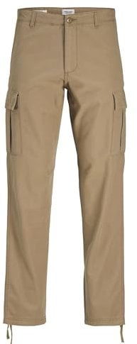 JACK & JONES Men's Jpstkane Jjbarkley Cargo Pant Noos Trousers, Elmwood, 36 W/36 L