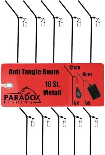 Paradox Fishing 10 unidades de 9 cm/12 cm I para accesorios de alimentación de plomo base alimentador de pesca (10 x metal)