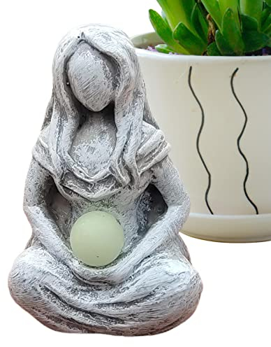 Teksome Mondgöttin Figuren | Kreative Mutter Erde Kunst Statue | Harz Mond Göttin Ornamente Muttertag Für Outdoor Kreative Dekorative Figur Garten