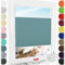 Schuette® Plissee ohne Bohren zum Kleben ● Thermo Kollektion: Teal Aura (Blau) ● 35x150cm (Breite x Höhe) ● Suprafix Faltrollo Klebehalterung ● Bequeme Rollo Montage inkl. Video