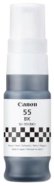 Canon GI-55BK Original Tintenflasche Schwarz – Hochwertige Nachfüll-Tinte für Canon MegaTank Drucker, 135 ml