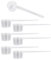 Lot de 6 cuillères à mesurer de 10 ml avec graduations en plastique transparent, cuillères réutilisables à long manche, parfaites pour mesurer le café, la poudre de protéine, le sucre, le sel, le MSG,