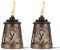 TIKI Brand Woodsy Table Torch 2-Pack, Patio, Table Torch, Backyard, and Lawn, Cabin Décor, Up North, Outdoor Table, Bronze, 1123118