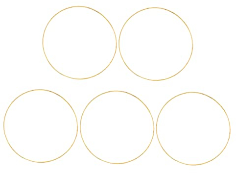 Holibanna 5pcs Metal Dream Catcher Accessories Diy Hoops Dreamcatcher Rings for Crafting Metal Rings for Wire Hoop and Wire Circles Crafting