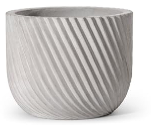 teramico Pot de Fleurs, en béton, entièrement résistant au Gel, pour l'intérieur et l'extérieur, Linea IV, Taille L