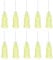 PATIKIL 32Ga x 0.5 Inch Dispensing Needle Tips, 50Pcs Stainless Steel and Plastic Glue Needle Tube Blunt Tips with Luer Lock for Glue Oil Applicator, Yellow