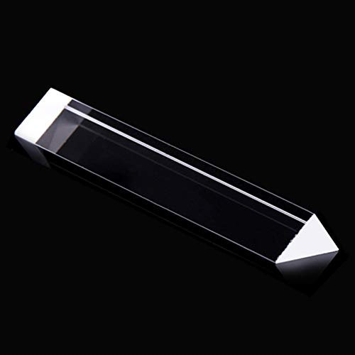 ZGPjubilant Prisma-Kristall, optisches Glas, geeignet für Physikunterricht und experimentelle Anzeige, 25,4 mm (50 mm x 50 mm x 100 mm)