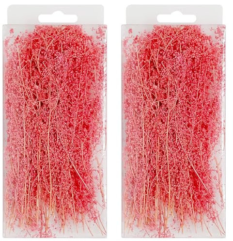 Woohome Racimo de Arbustos Grass Tufts Utilizado para Paisajes en Miniatura, Modelo de Césped Estático para El Paisaje del Jardín de Bricolaje, Rosa