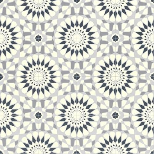 Sol Vinyle Carreaux de Ciment mosaïque Bleu - Rouleau de 2m x 3.00m