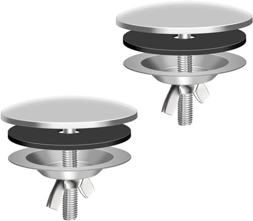 2PCS 2 Inch Sink Hole Cover, Stainless Steel Kitchen Sink Hole Cover & Faucet Hole Cover/Plug, Sink Hole Cover Plug, Metal Kitchen Sink Tap Hole Plate Stopper Blanking Metal Plug