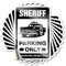 Streich Aufkleber Sheriff Parking Only Lustige Aufkleber 10 Stück Lustige Stoßstangen-Aufkleber für Erwachsene (6 x 9 cm)