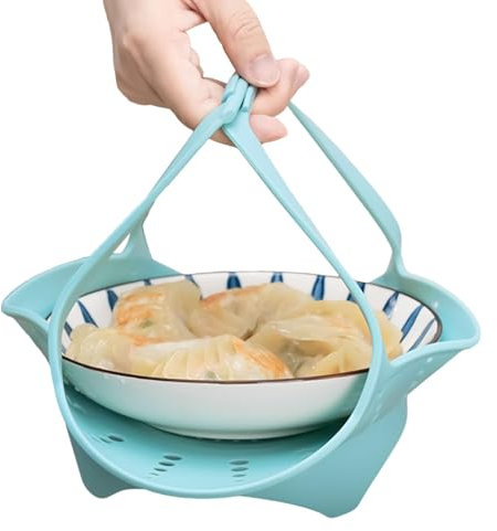 Basket a vapore in silicone, vaporiera di verdure, in silicone, vaporiera in silicone, cestello per cottura a vapore multiuso lavabile in lavastoviglie con piedi forti, per pentola a