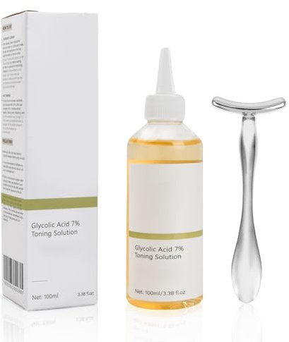 Glycolic Acid 7% Toning Solution Toner Skincare Glykolsäure Resurfacing Solution Peeling Toner Lösung Glykolsäure Peeling Feuchtigkeitsspendendes Hautpflegeserum für Gesicht (Type 1)