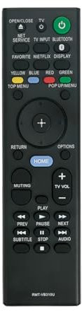VINABTY RMT-VB310U Ersatz Fernbedienung Kompatibel mit Sony Smart Blu-ray Player UBP-X1000ES UBP-X1100ES UBP-X800M2 UBP-X800