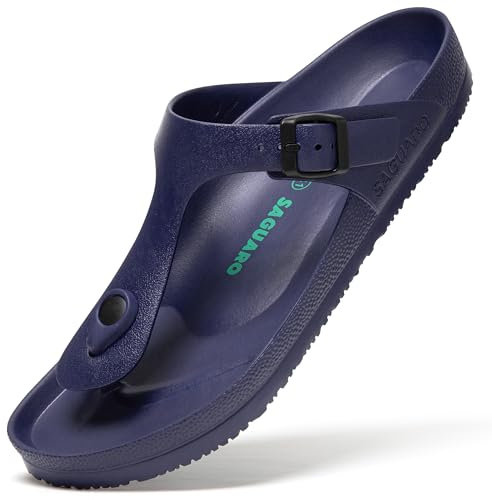 SAGUARO Estivi Infradito Uomo Spiaggia Sabot Eva Ciabatte Piscina Pantofole Donna Giardino Zoccoli Blu Navy 36