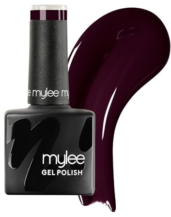 Mylee Gel Nail Polish 8ml [The Dark Night] - UV/LED Soak-Off Nail Art Manicure Pedicure for Professional, Salon & Home Use [Red Range] - Long Lasting & Easy to Apply