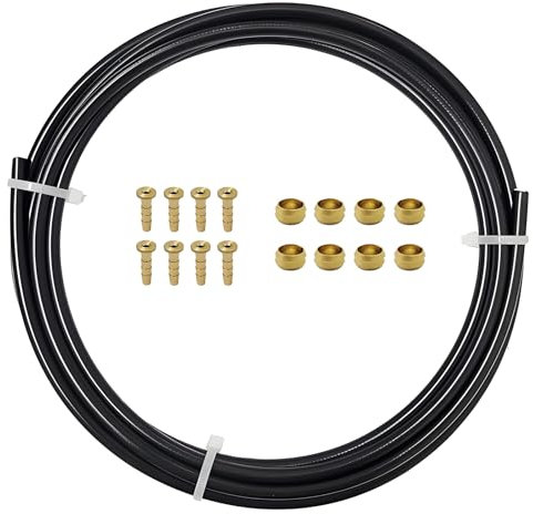 Wjelet Hydraulic Brake Hose Kit, Bike Disc Brake Oil Tube, Hydraulic Brakes Cable for SRAM/Shimano BH59, Mountain Bike Road Bicycle Hydraulic Brake Line Tube with Connecting Screw