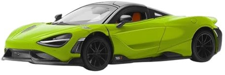 Model Car 1 24 For Mclaren 765LT Alloy Sports Car Diecast Metal Model Sound Light Pull Back Toy Collect Display Ornament Present Mini Vehicles Toy(green)