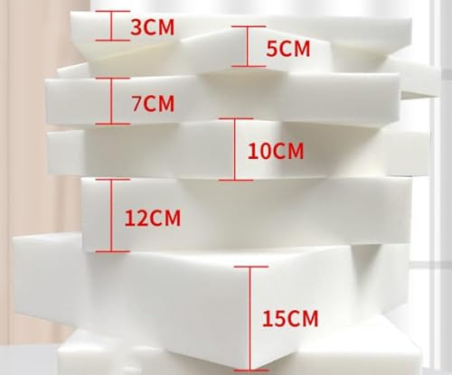 Hochdichte Schaumstoffmatratze, fest, schneidbar, mehrere Größen (10 cm, 200 x 50 cm) – ideal für DIY-Projekte und Renovierung zu Hause, vielseitige weiße Polsterlösung